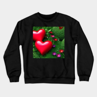 Valentine Wall Art - Reclining with flowers - Unique Valentine Fantasy Planet Landsape - Photo print, canvas, artboard print, Canvas Print and T shirt Crewneck Sweatshirt